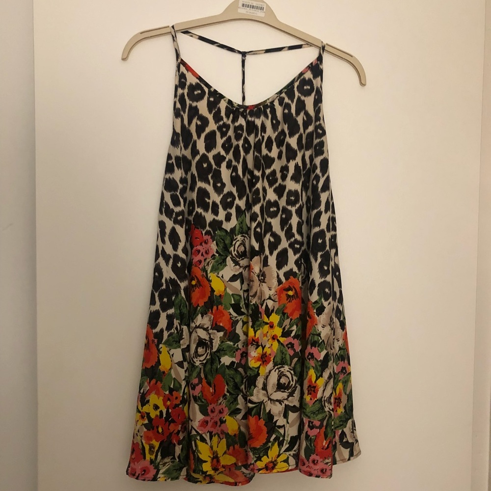 Cheetah/Floral Racer Back Dress